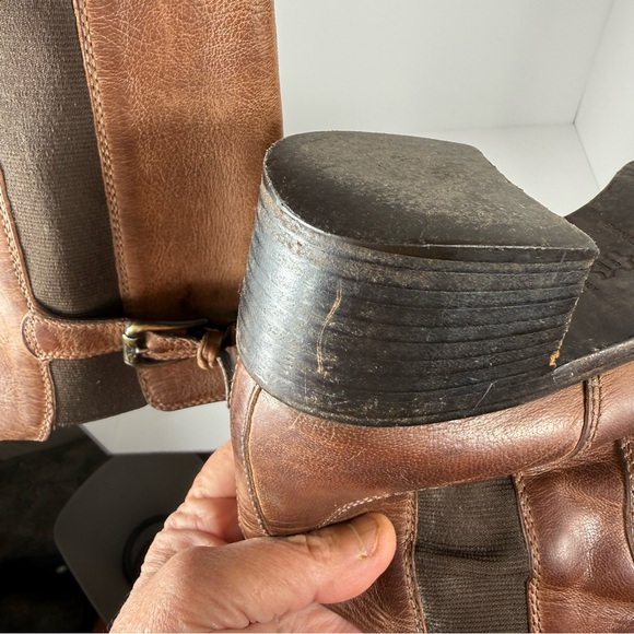 Donald J Pliner Signature Knee High Brown Zip Up Boots Made In Italy Size 8 - Picture 10 of 14